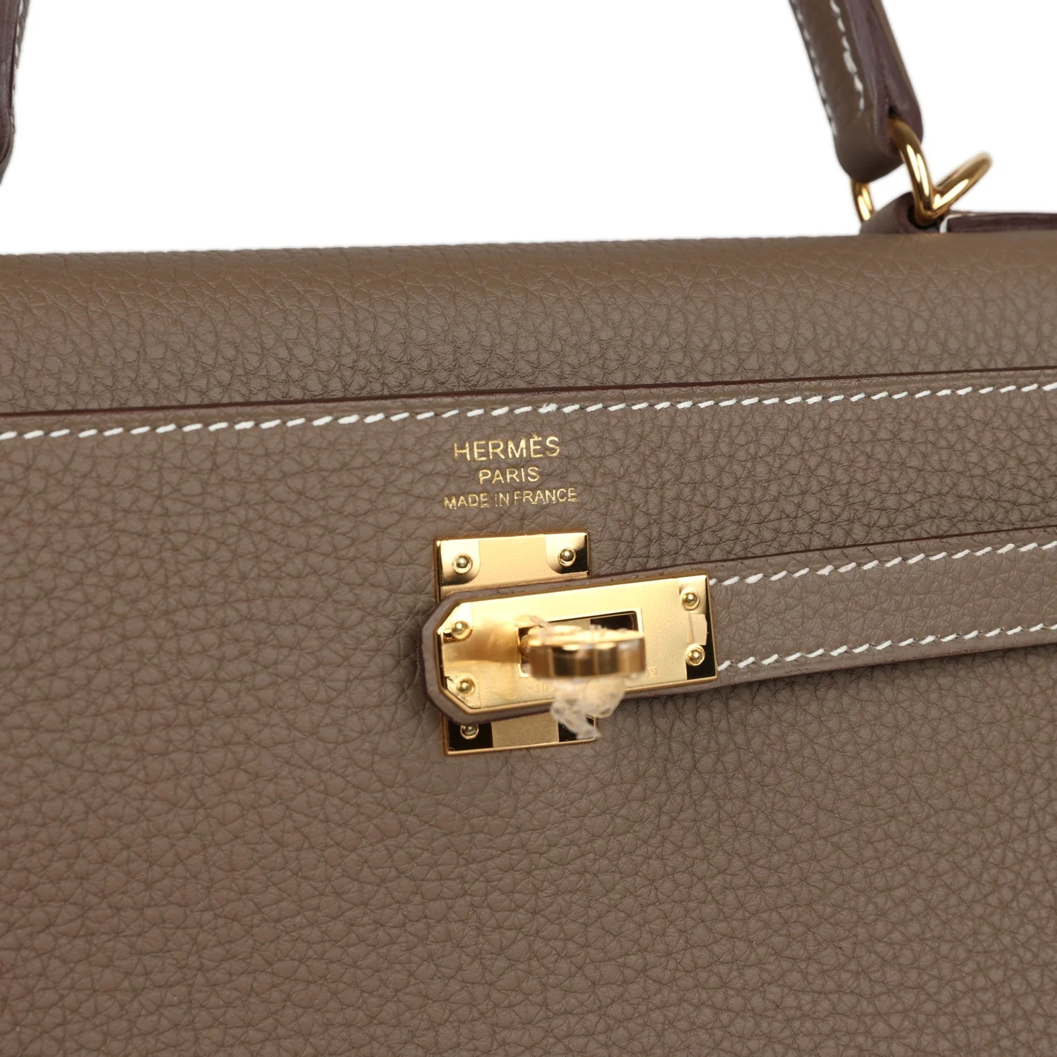 Hermes Kelly Retourne 25 Etoupe Togo Gold Hardware - Image 7