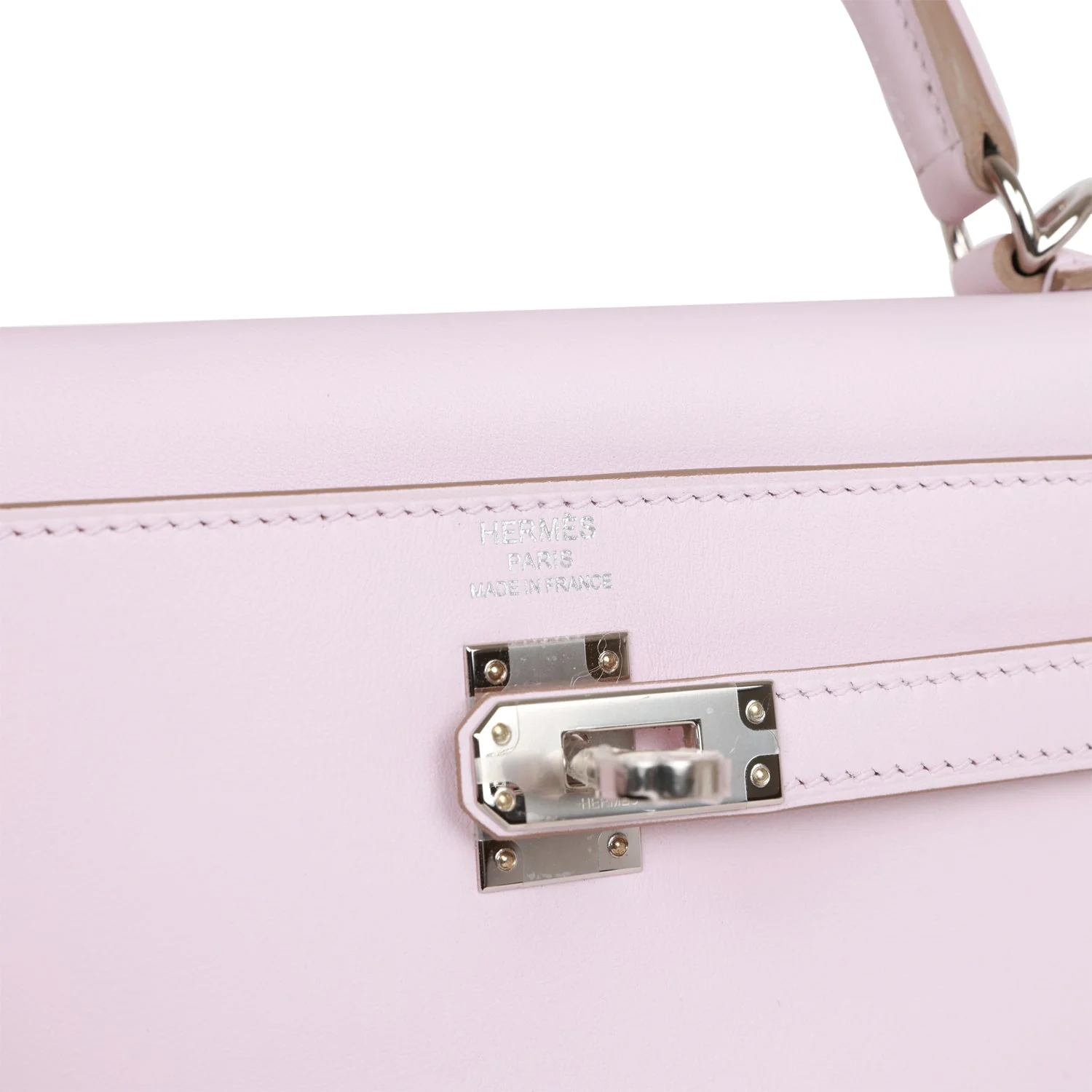 Hermes Kelly Retourne 25 Mauve Pale Swift Palladium Hardware - Image 7