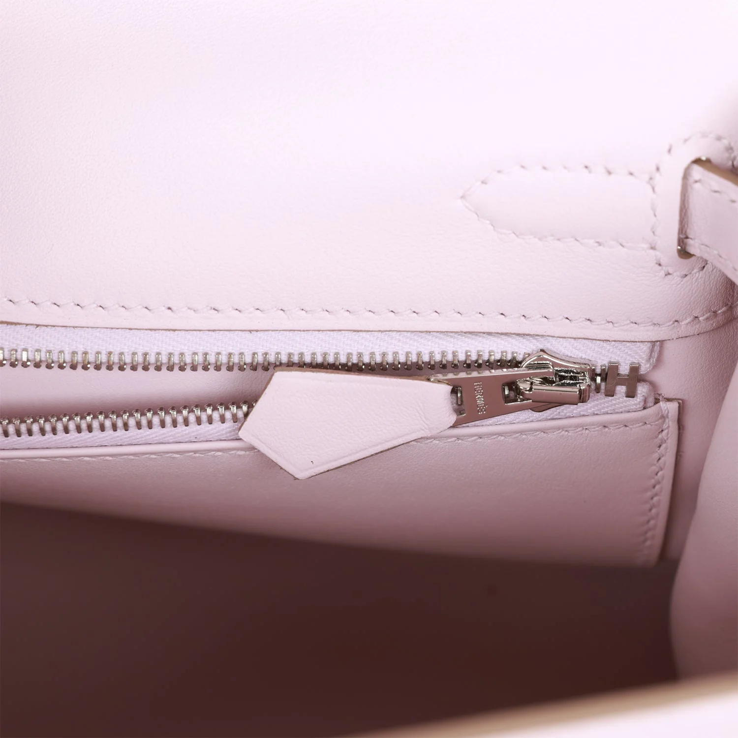 Hermes Kelly Retourne 25 Mauve Pale Swift Palladium Hardware - Image 9