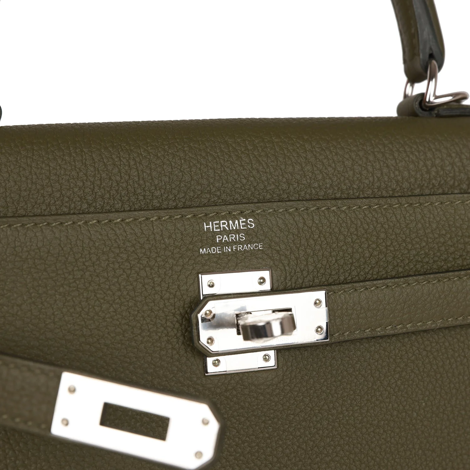 Hermes Kelly Retourne 25 Vert Veronese Togo Palladium Hardware - Image 7