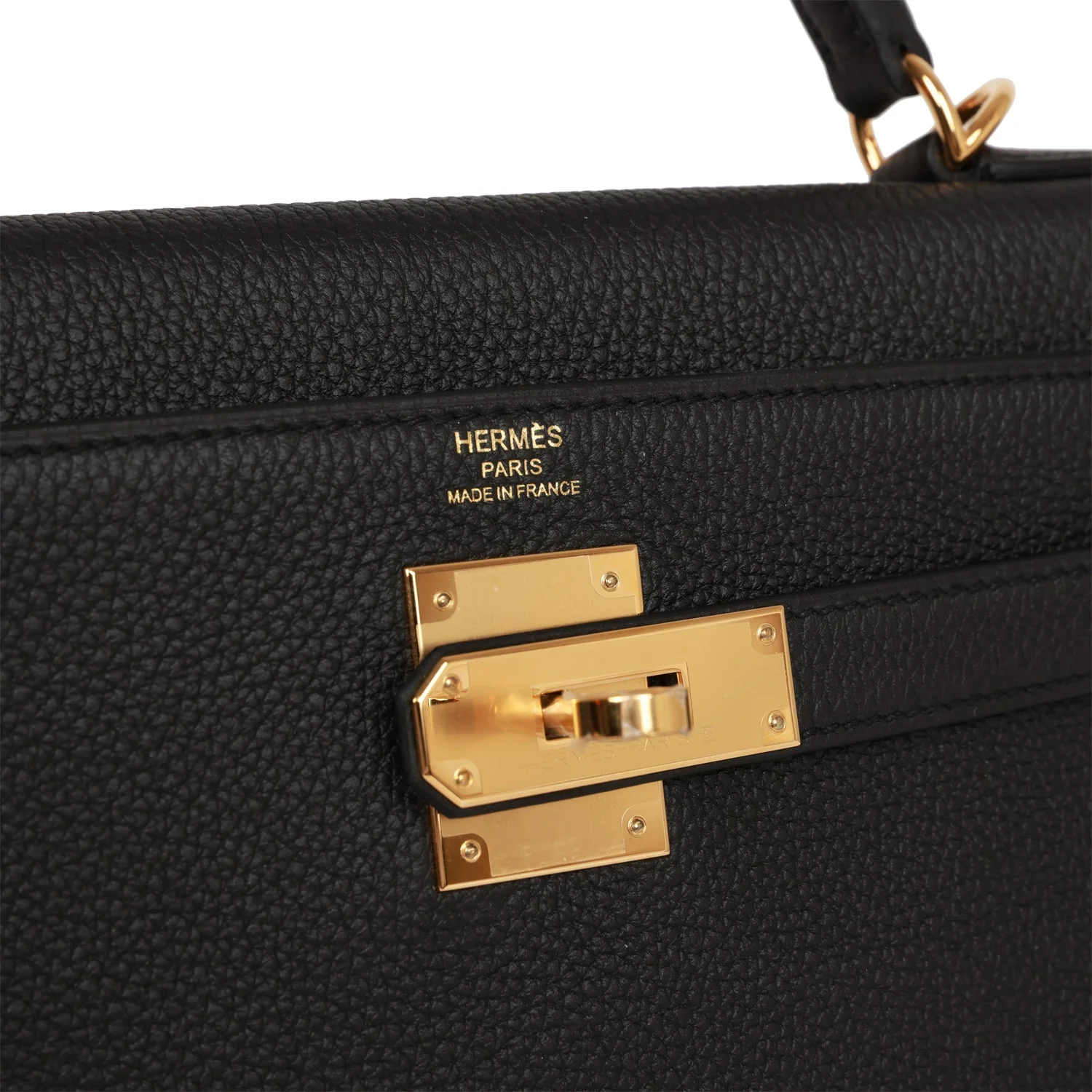 Hermes Kelly Retourne 28 Black Togo Gold Hardware - Image 7