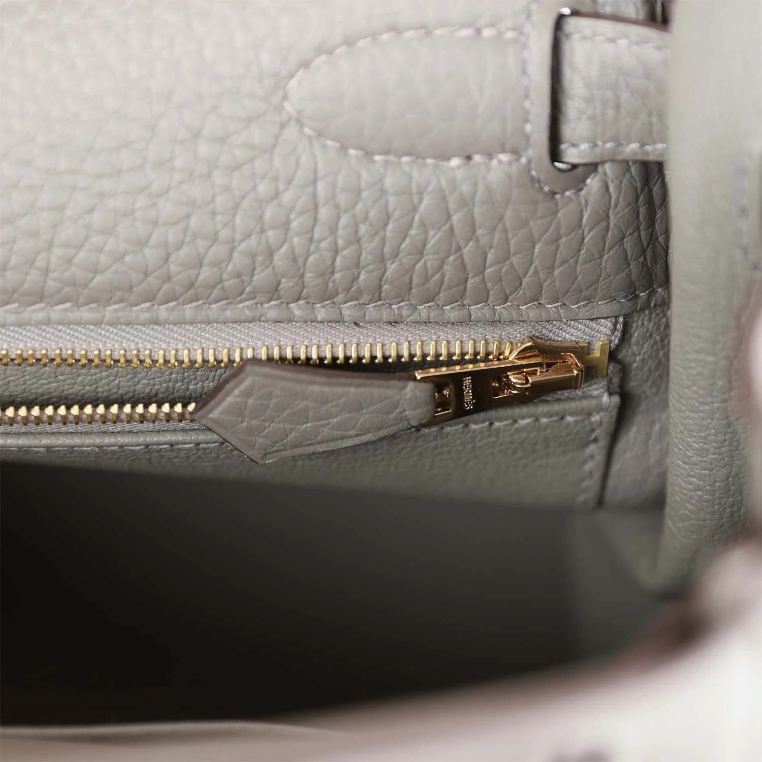 Hermes Kelly Retourne 28 Gris Meyer Clemence Gold Hardware - Image 9