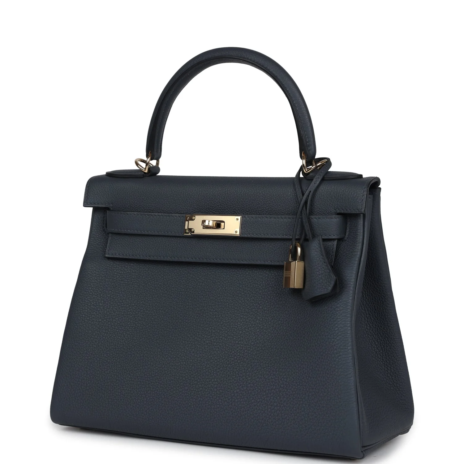 Hermes Kelly Retourne 28 Gris Misty Togo Permabrass Hardware - Image 5