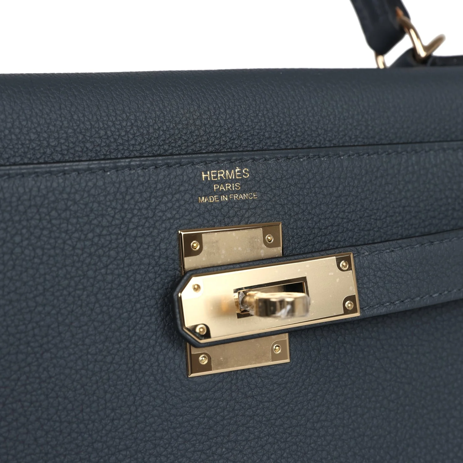 Hermes Kelly Retourne 28 Gris Misty Togo Permabrass Hardware - Image 7