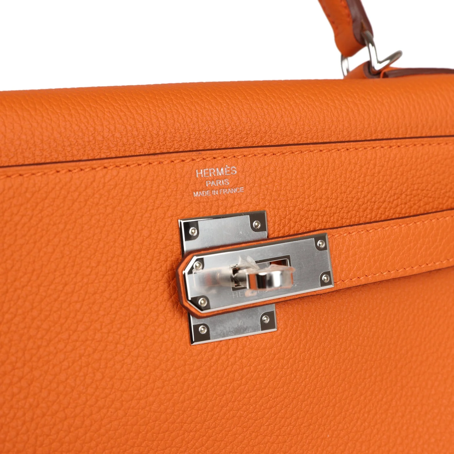 Hermes Kelly Retourne 28 Orange Togo Palladium Hardware - Image 7