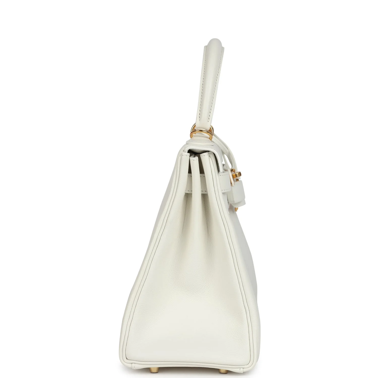 Hermes Kelly Retourne 28 White Evercolor Gold Hardware - Image 3