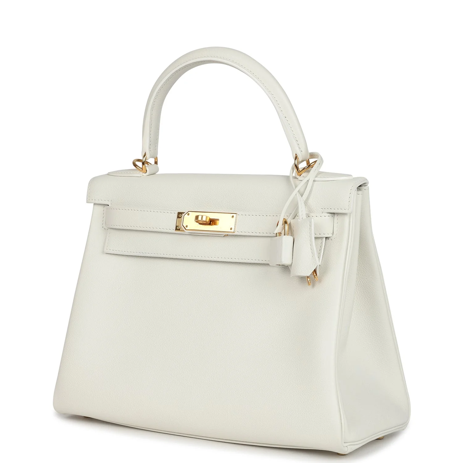 Hermes Kelly Retourne 28 White Evercolor Gold Hardware - Image 5