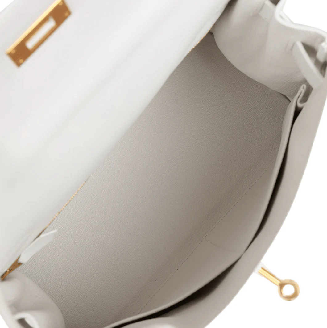 Hermes Kelly Retourne 28 White Evercolor Gold Hardware - Image 8