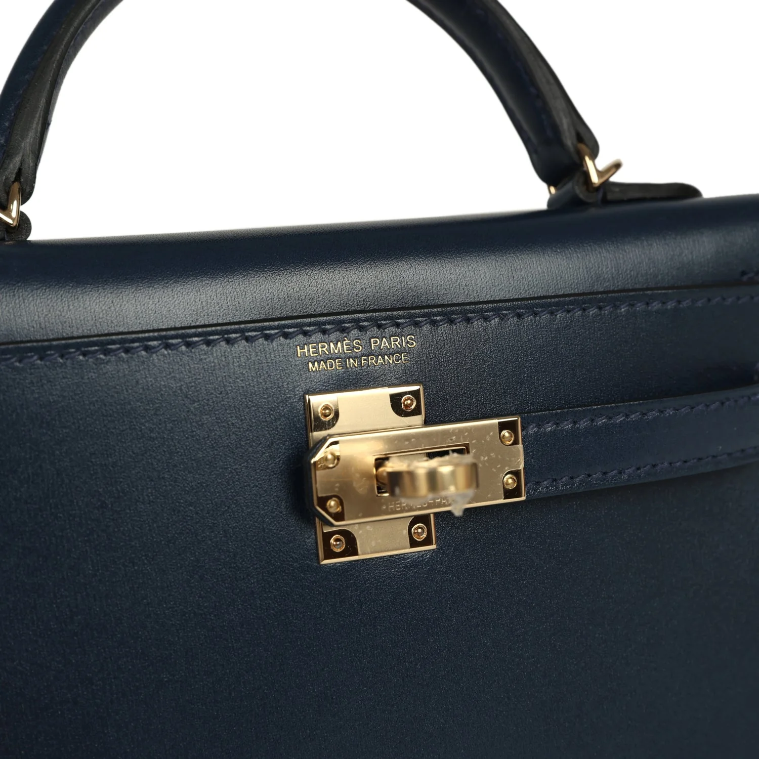 Hermes Kelly Sellier 20 Bleu Abysse Box Permabrass Hardware - Image 7