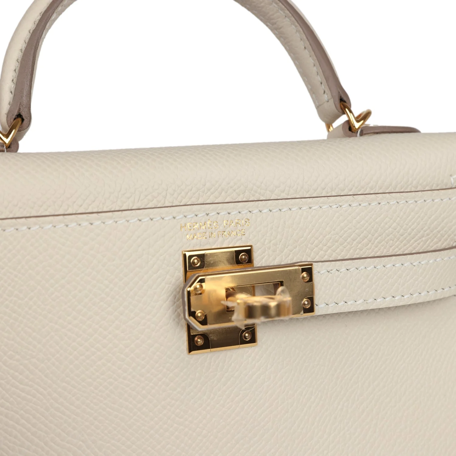 Hermes Kelly Sellier 20 Craie Epsom Gold Hardware - Image 7