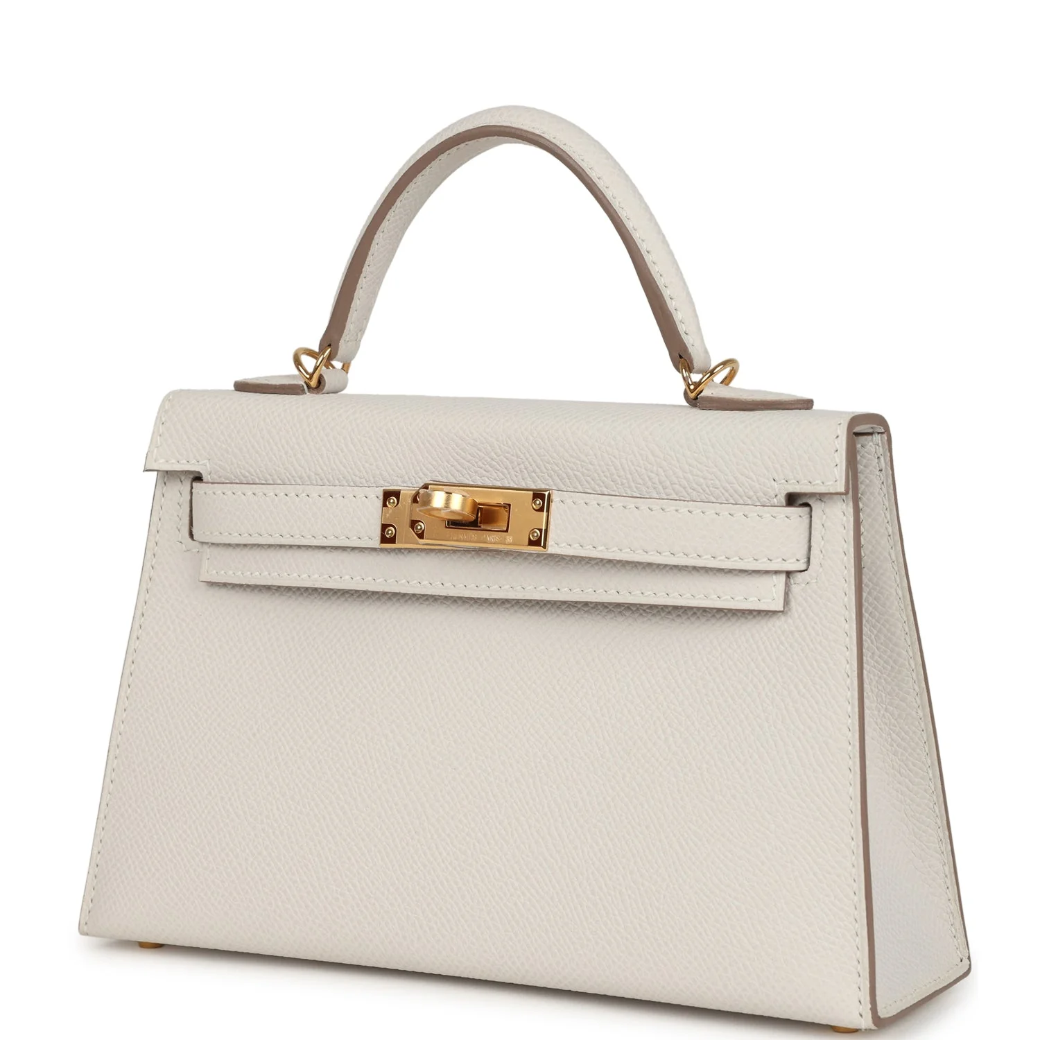 Hermes Kelly Sellier 20 Gris Pale Epsom Gold Hardware - Image 3