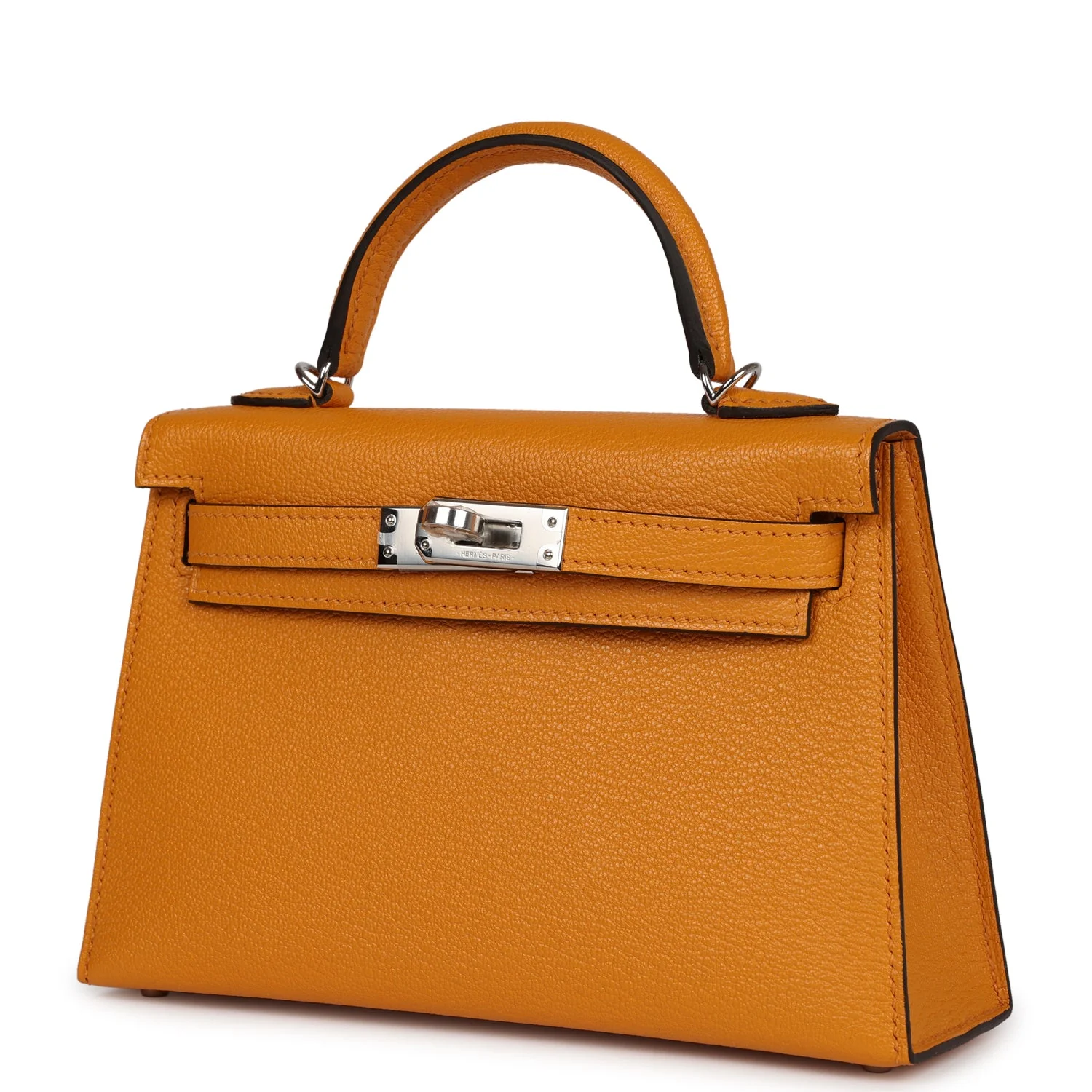 Hermes Kelly Sellier 20 Moutarde Chevre Palladium Hardware - Image 5
