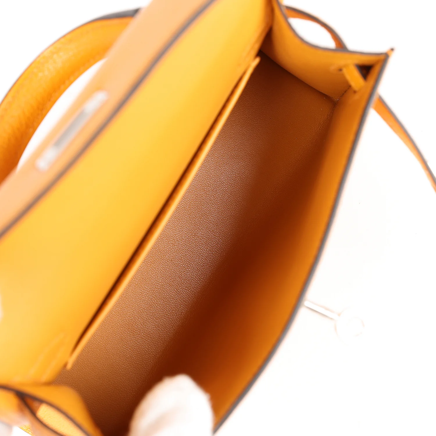 Hermes Kelly Sellier 20 Moutarde Chevre Palladium Hardware - Image 8