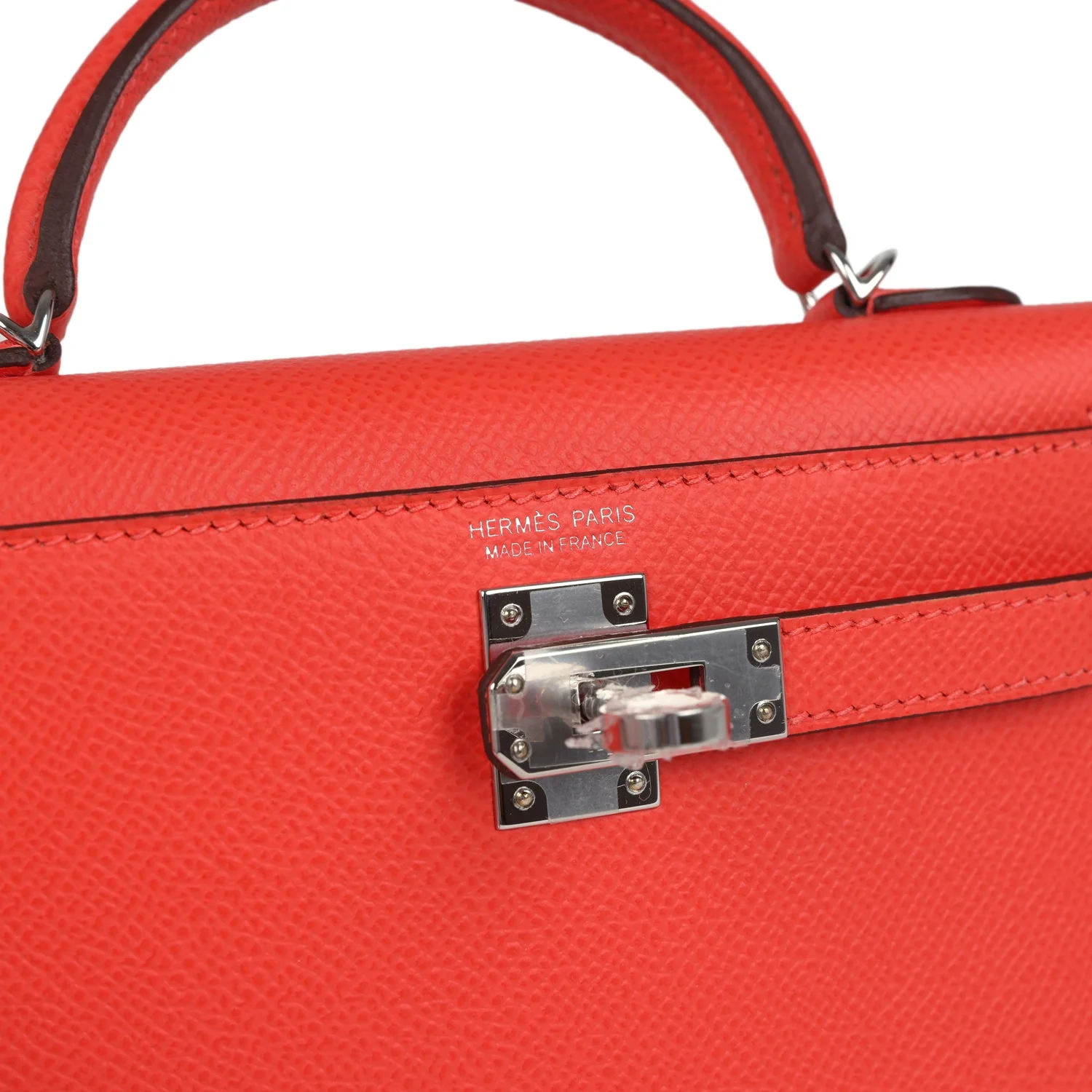 Hermes Kelly Sellier 20 Orange Field Epsom Palladium Hardware - Image 7