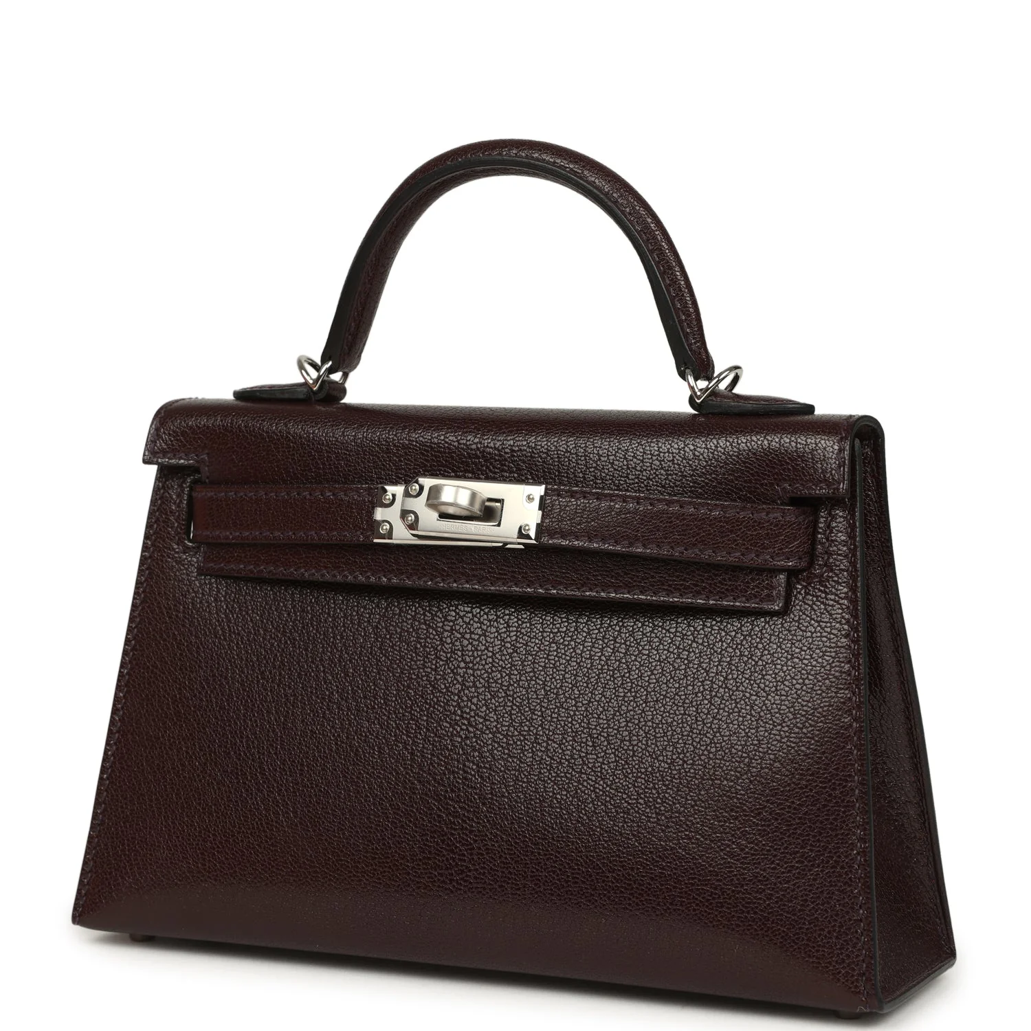 Hermes Kelly Sellier 20 Rouge Sellier Chevre Chamkila Palladium Hardware - Image 5