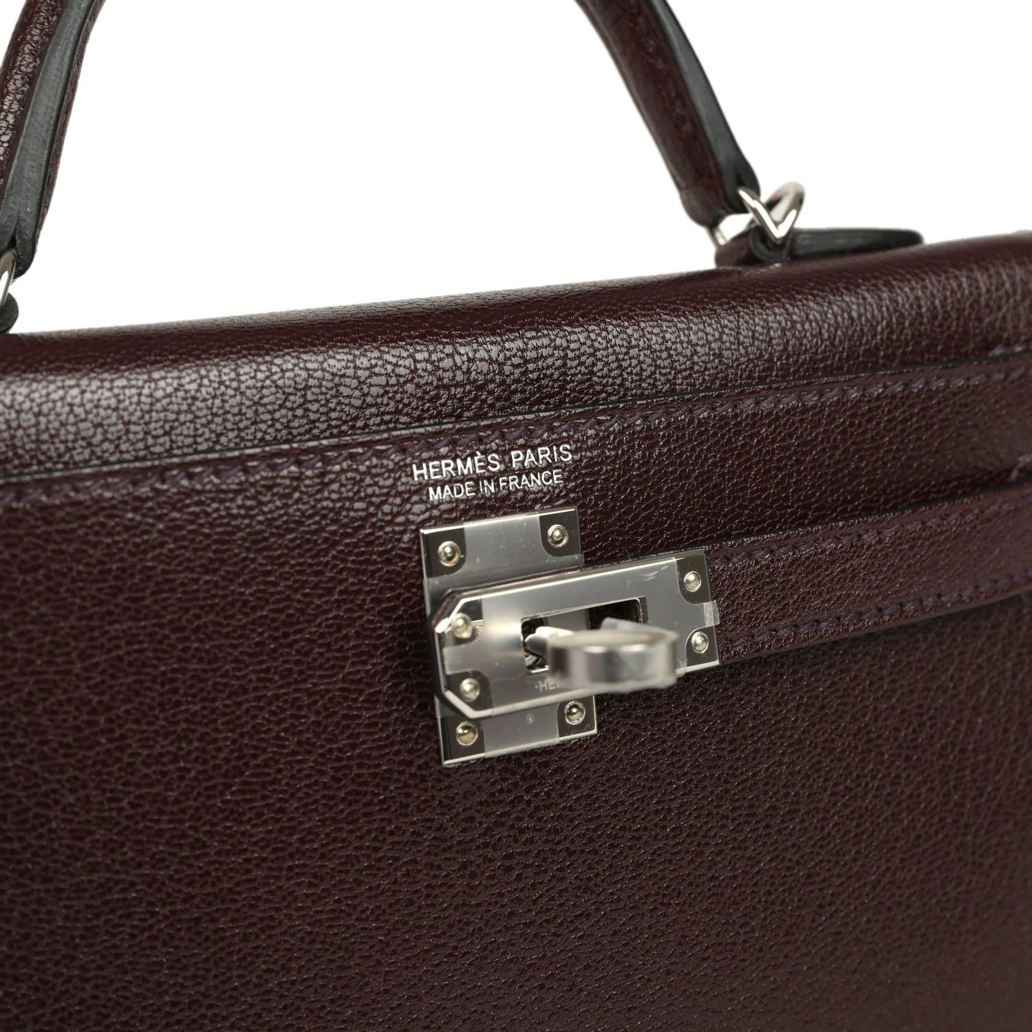 Hermes Kelly Sellier 20 Rouge Sellier Chevre Chamkila Palladium Hardware - Image 7