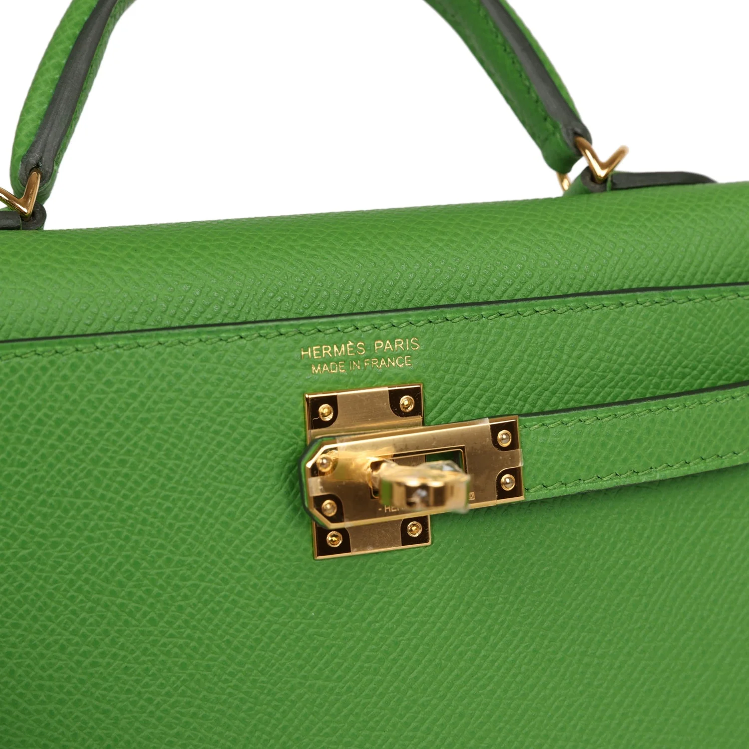 Hermes Kelly Sellier 20 Vert Yucca Epsom Gold Hardware - Image 7