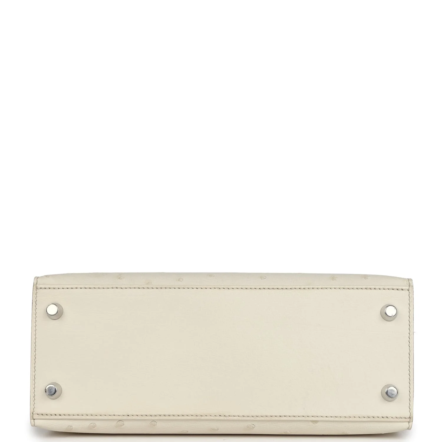 Hermes Kelly Sellier 25 Beton Ostrich Palladium Hardware - Image 6