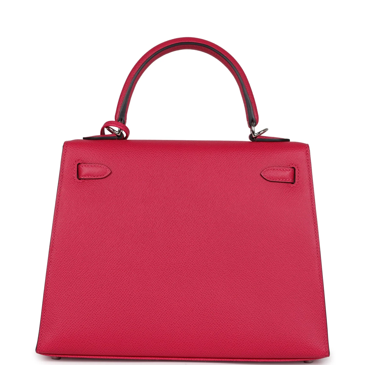 Hermes Kelly Sellier 25 Framboise Verso Epsom Palladium Hardware - Image 4