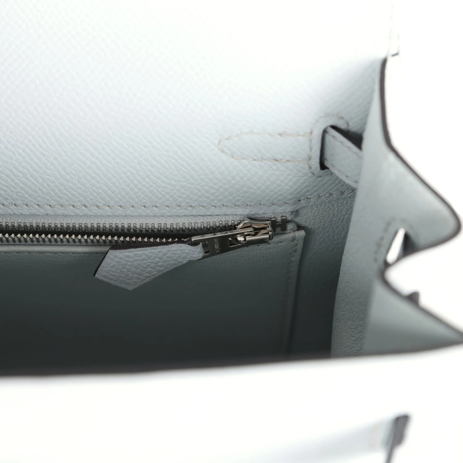 Hermes Kelly Sellier 25 Gris Platine Epsom Electrum Hardware - Image 9