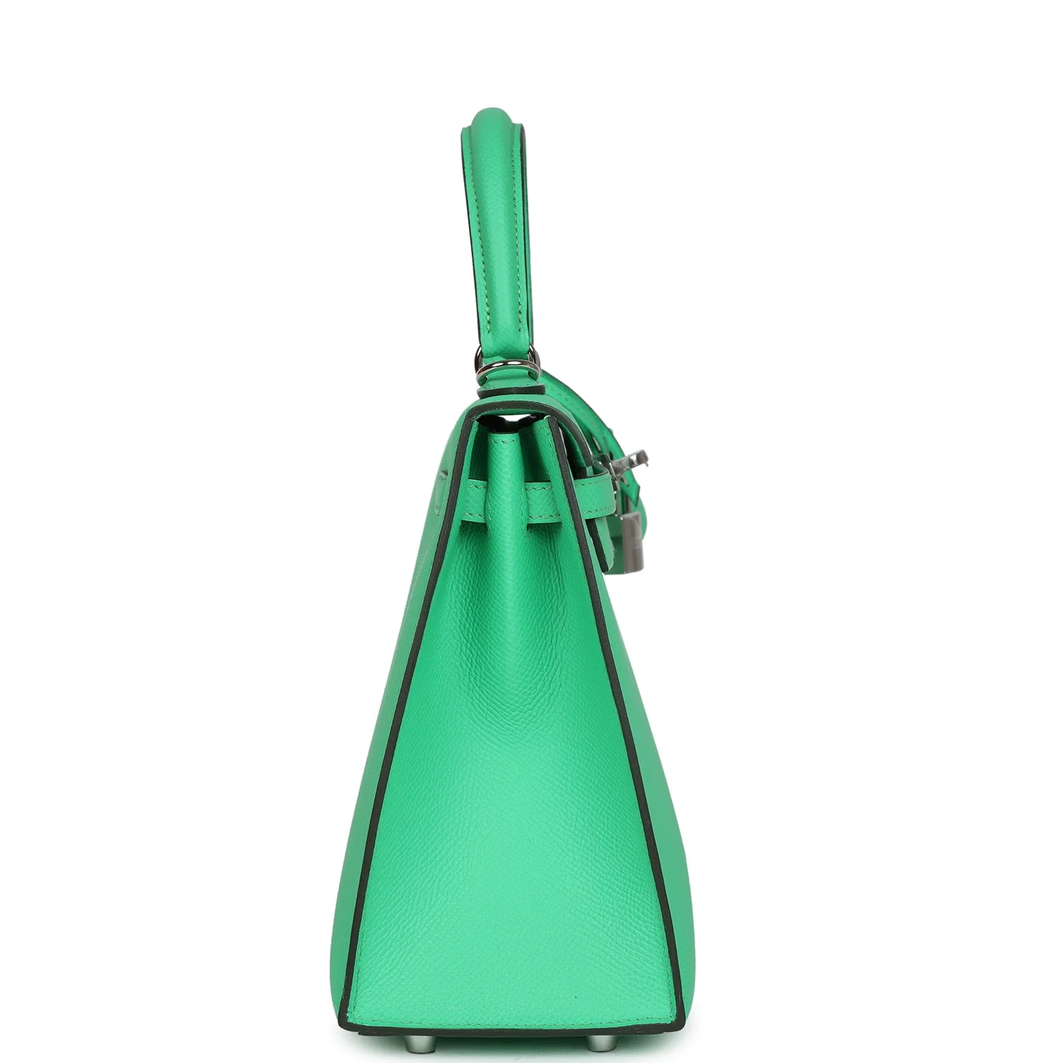 Hermes Kelly Sellier 25 Vert Comics Epsom Palladium Hardware - Image 3