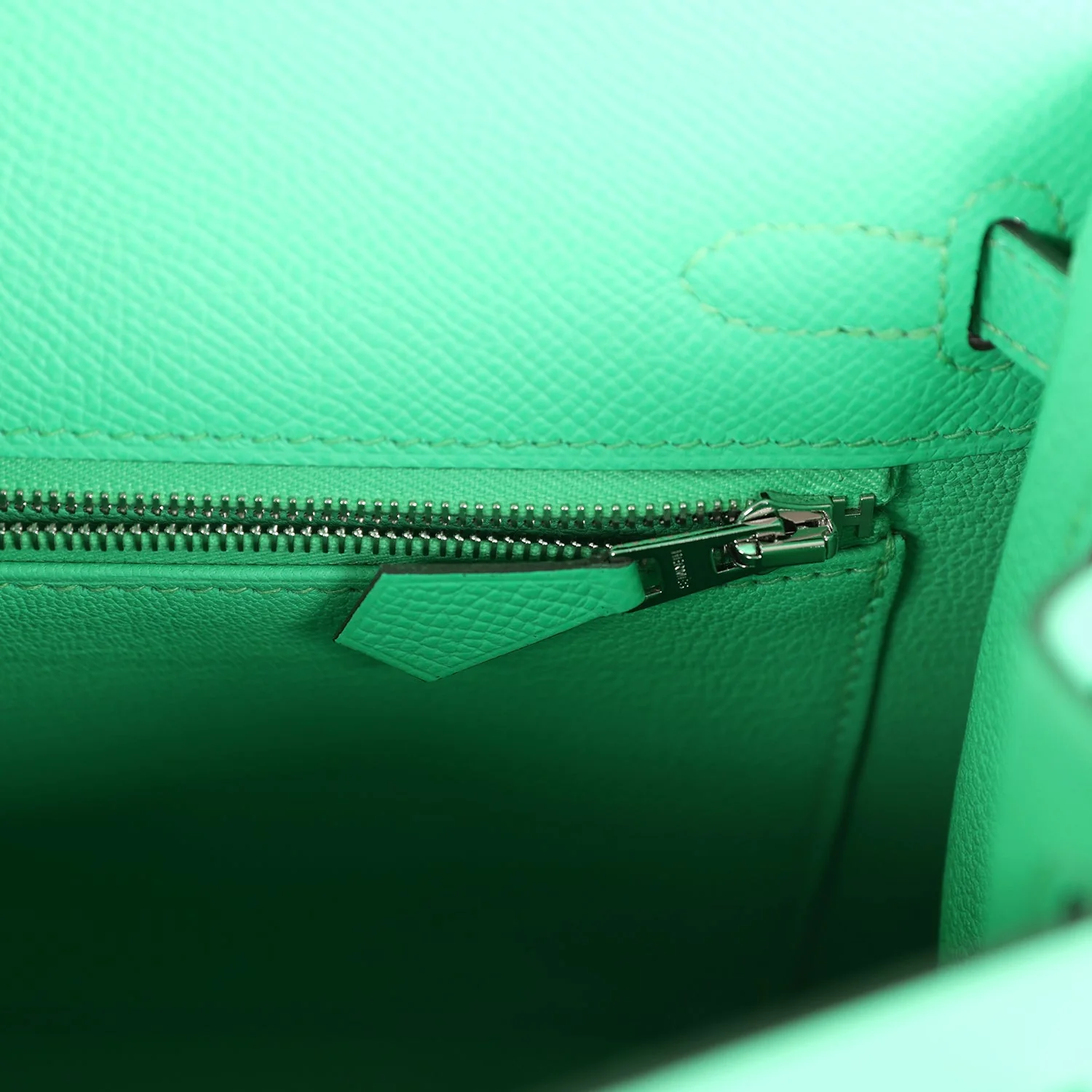 Hermes Kelly Sellier 25 Vert Comics Epsom Palladium Hardware - Image 9