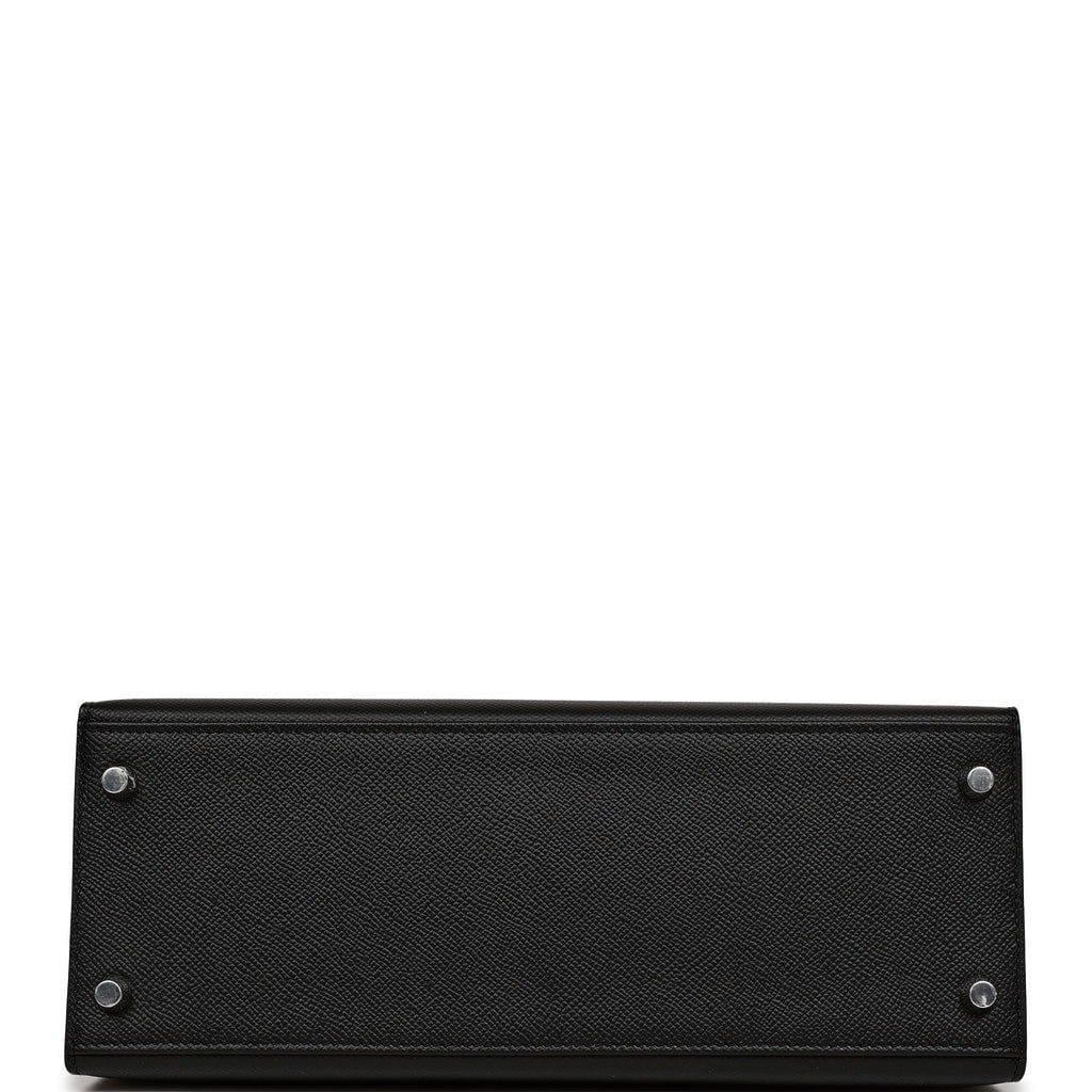 Hermes Kelly Sellier 28 Black Epsom Palladium Hardware - Image 6