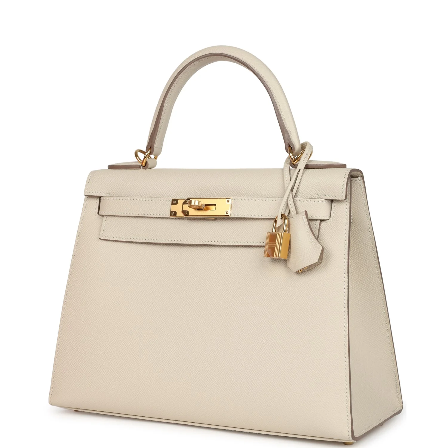 Hermes Kelly Sellier 28 Craie Epsom Gold Hardware - Image 5