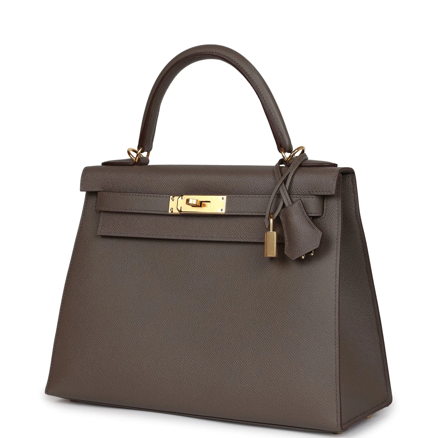 Hermes Kelly Sellier 28 Etain Epsom Gold Hardware - Image 5