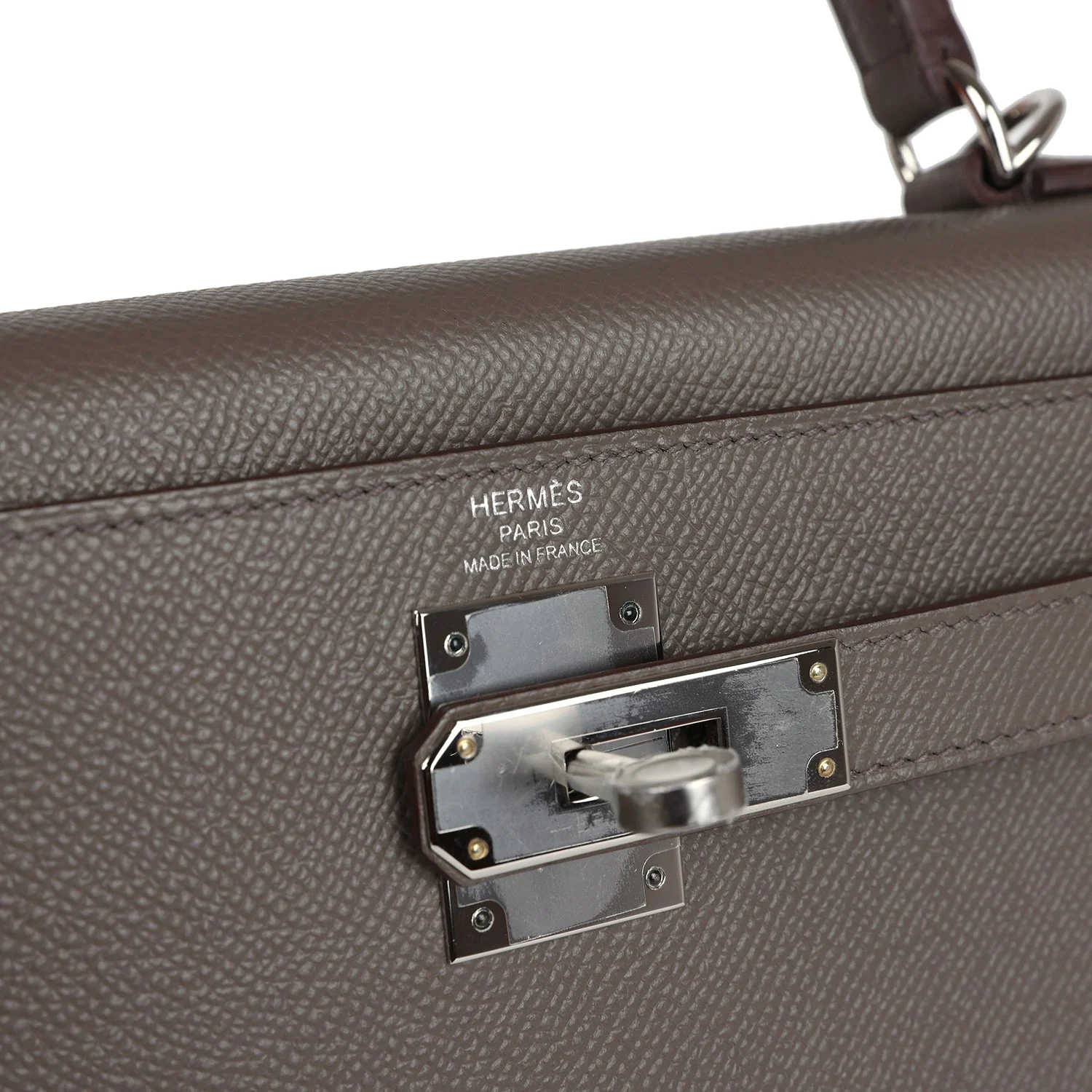 Hermes Kelly Sellier 28 Etain Epsom Palladium Hardware - Image 7