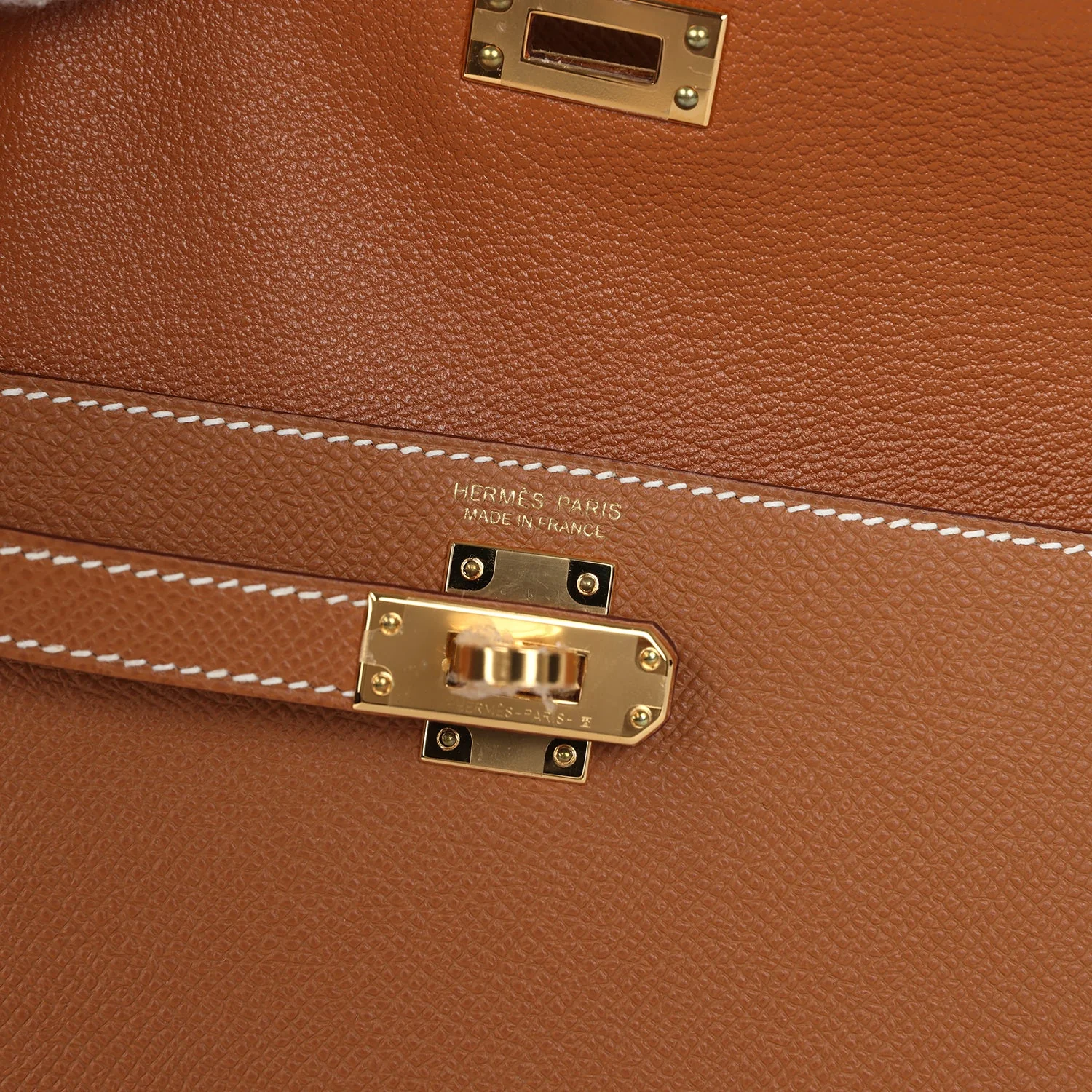 Hermes Kelly Sellier en Desordre 20 Gold Epsom Gold Hardware - Image 10