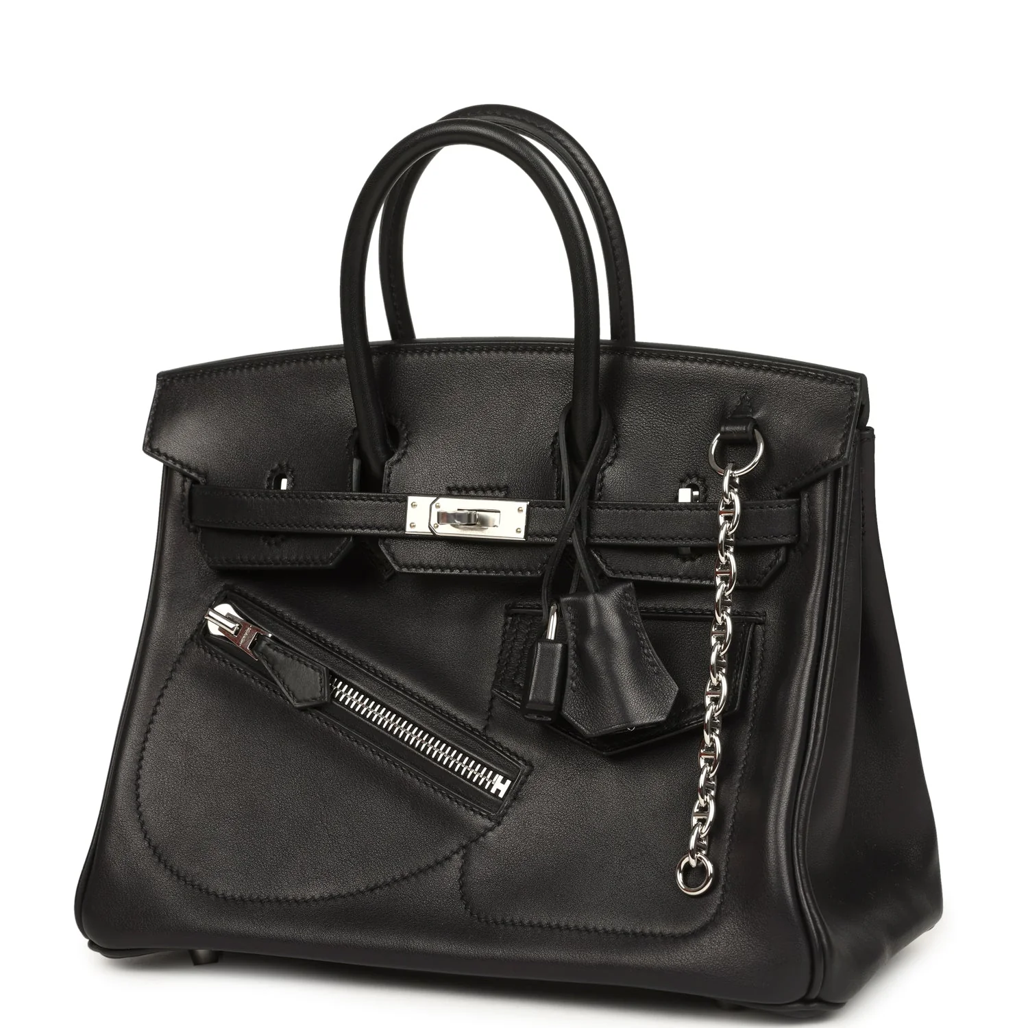 Hermes Limited Edition Birkin Rock 25 Black Volupto Palladium Hardware - Image 5