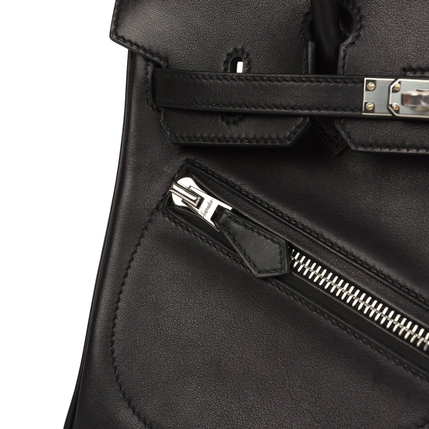 Hermes Limited Edition Birkin Rock 25 Black Volupto Palladium Hardware - Image 9