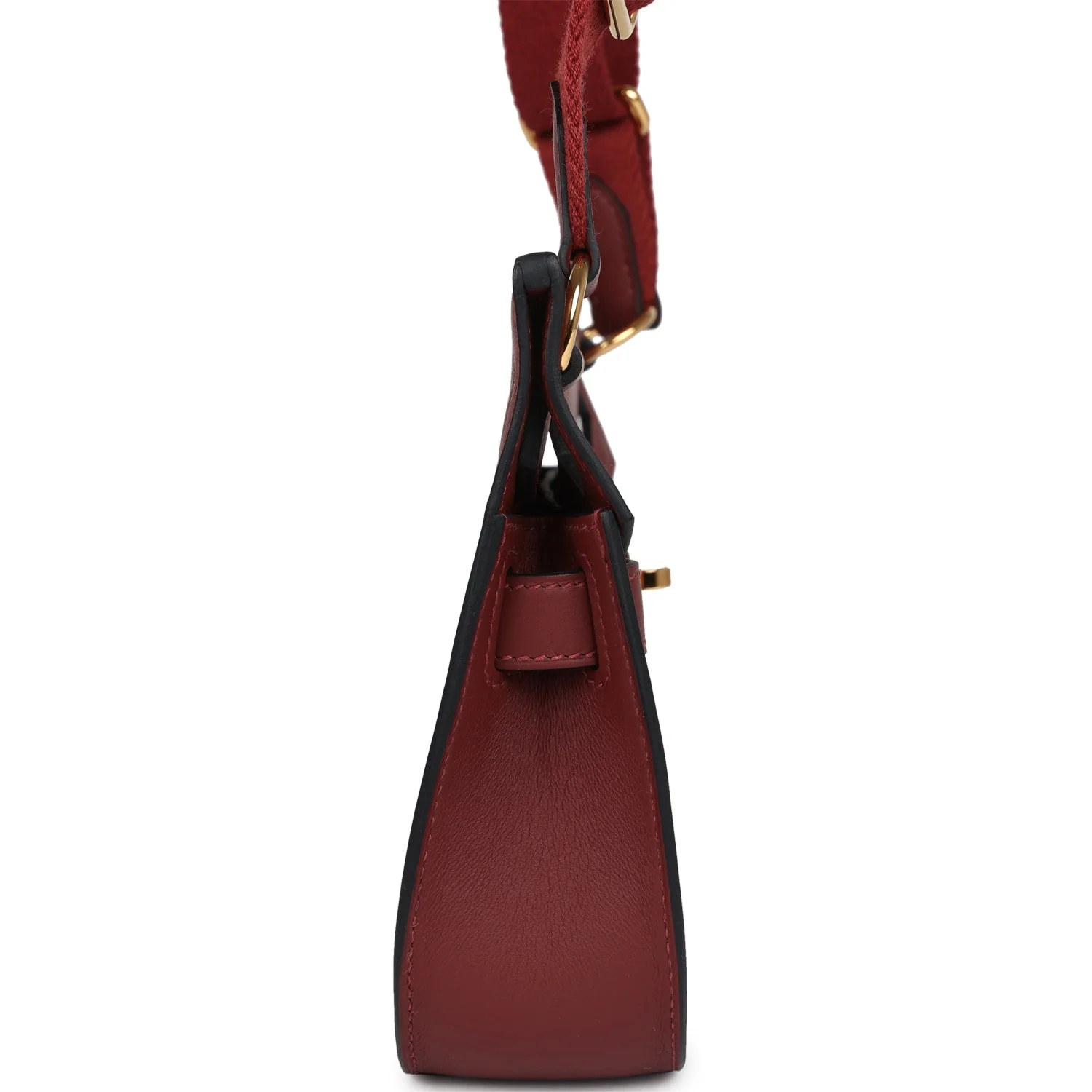 Hermes Mini Jypsiere Rouge H Swift Gold Hardware - Image 3