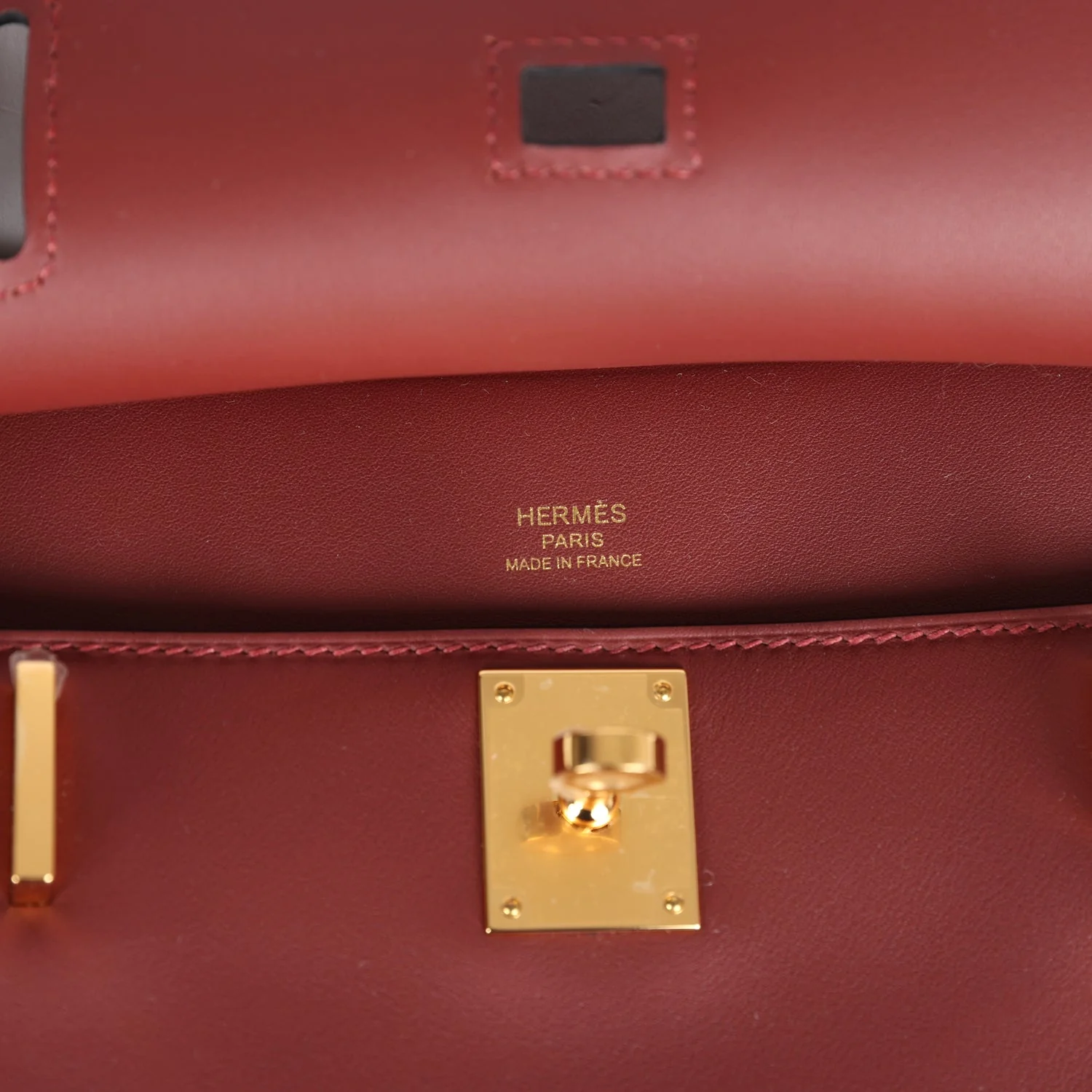 Hermes Mini Jypsiere Rouge H Swift Gold Hardware - Image 8