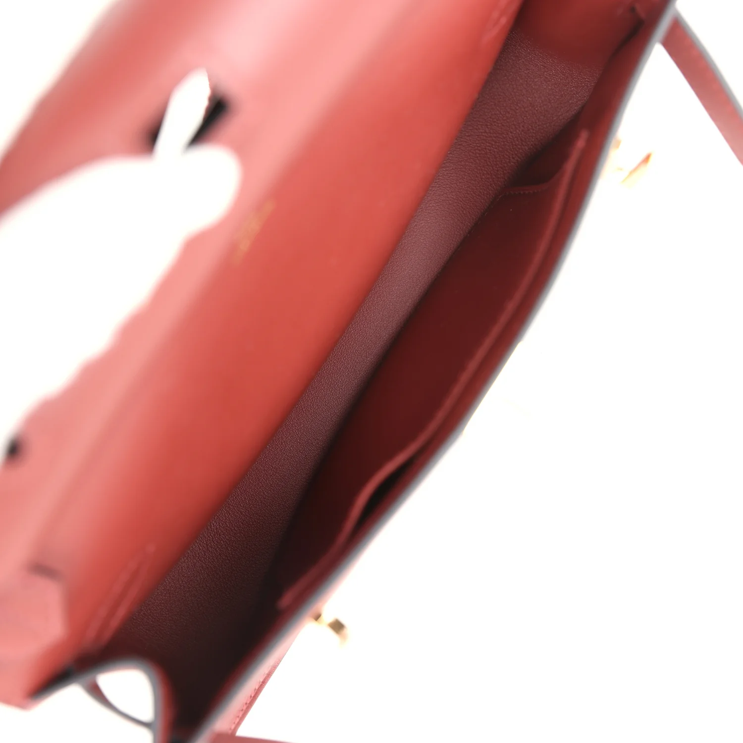 Hermes Mini Jypsiere Rouge H Swift Gold Hardware - Image 9