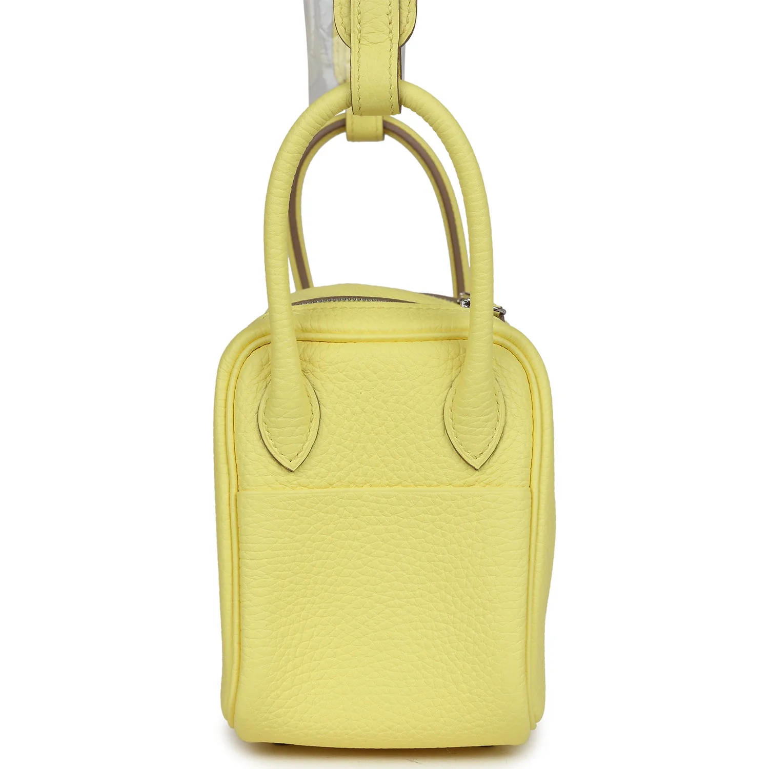Hermes Mini Lindy Limoncello Clemence Palladium Hardware - Image 3
