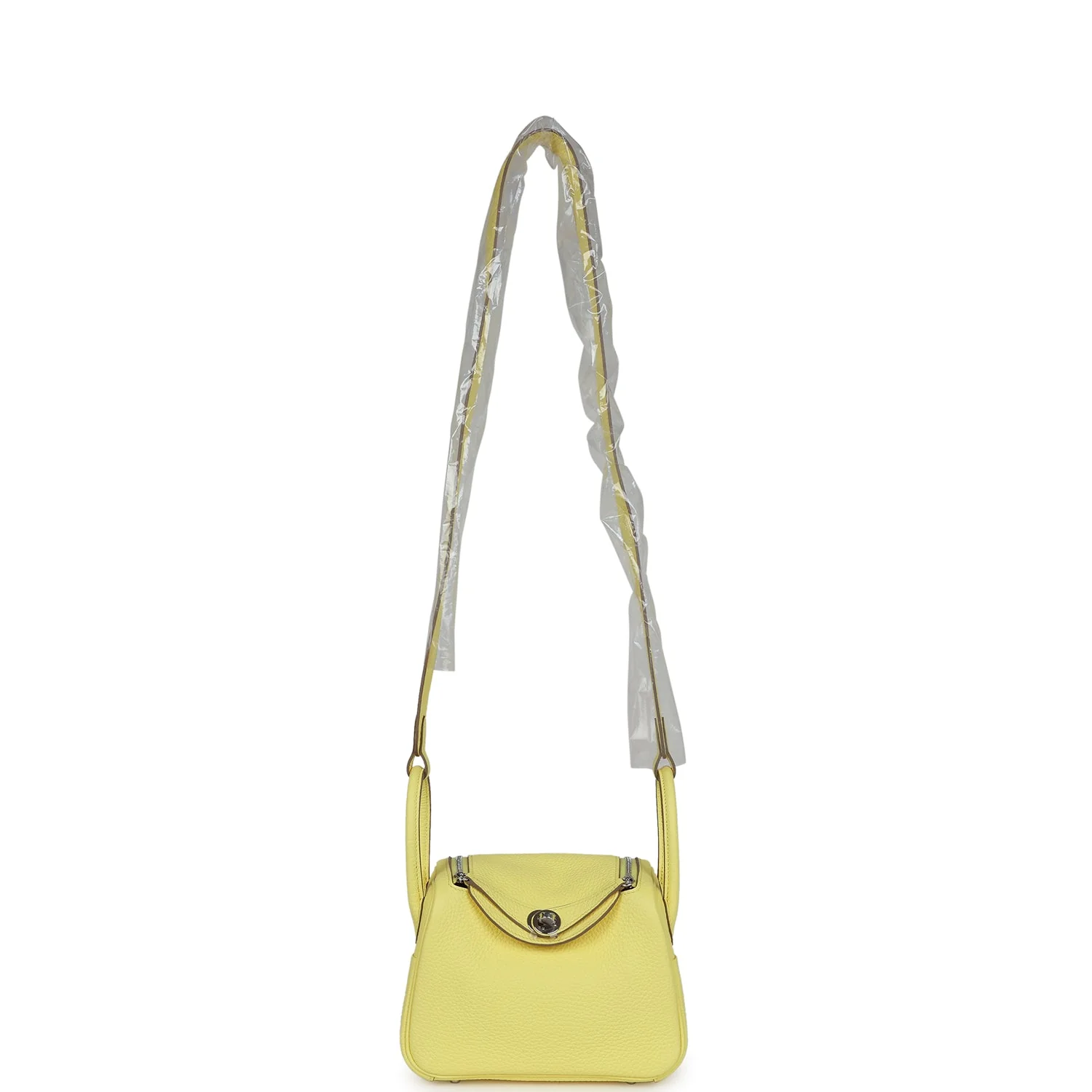 Hermes Mini Lindy Limoncello Clemence Palladium Hardware - Image 6