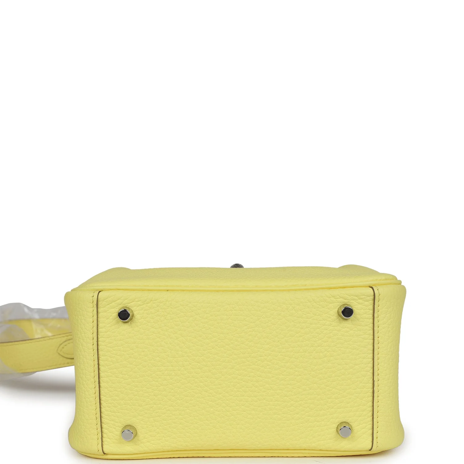 Hermes Mini Lindy Limoncello Clemence Palladium Hardware - Image 7