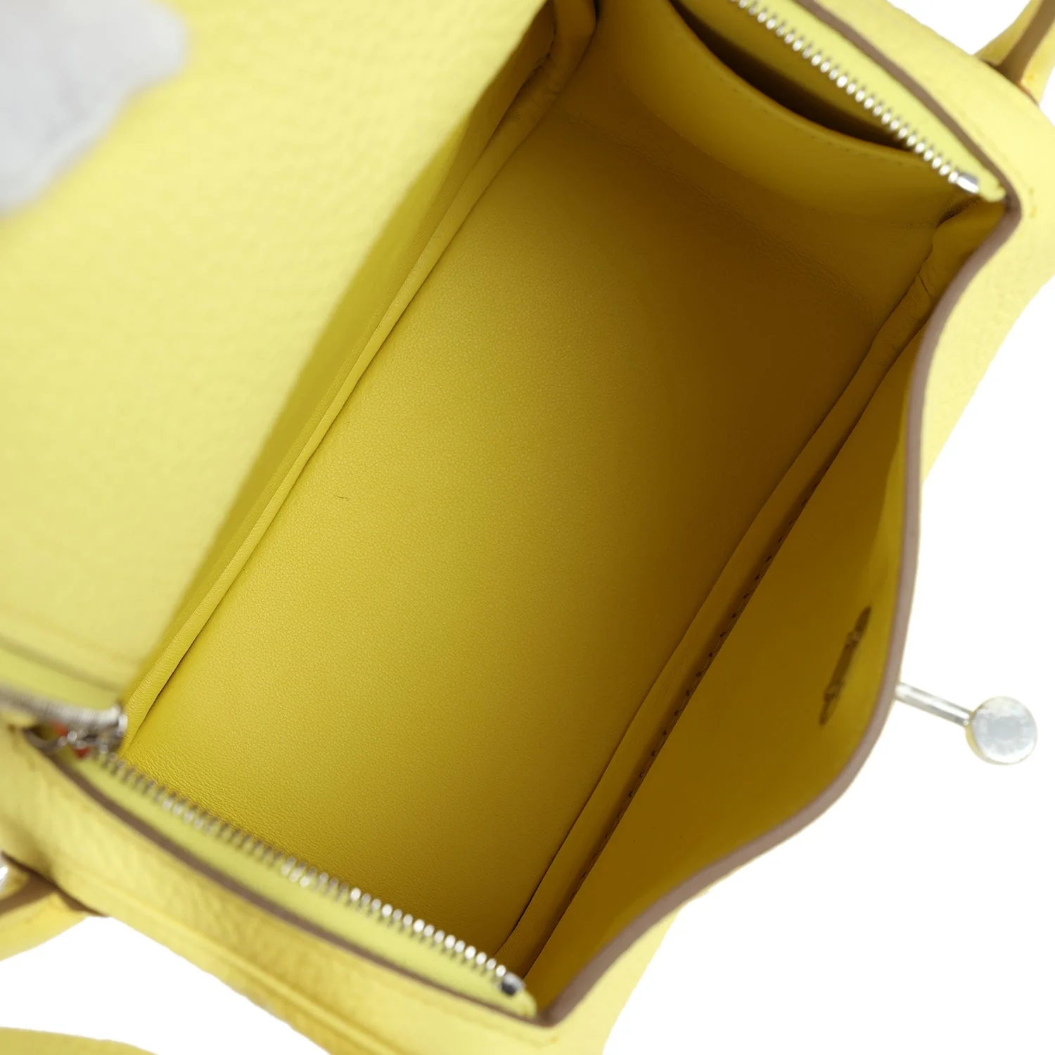 Hermes Mini Lindy Limoncello Clemence Palladium Hardware - Image 9