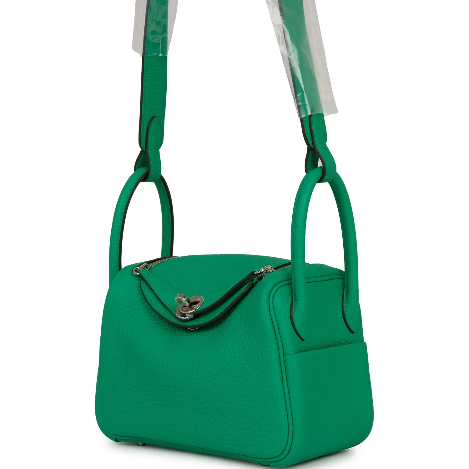 Hermes Mini Lindy Menthe Clemence Palladium Hardware - Image 5