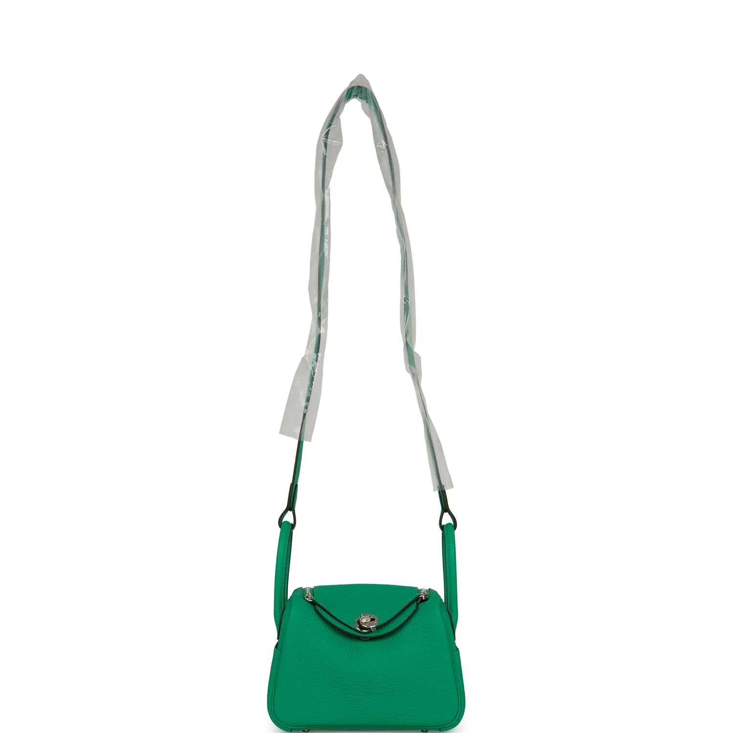Hermes Mini Lindy Menthe Clemence Palladium Hardware - Image 7