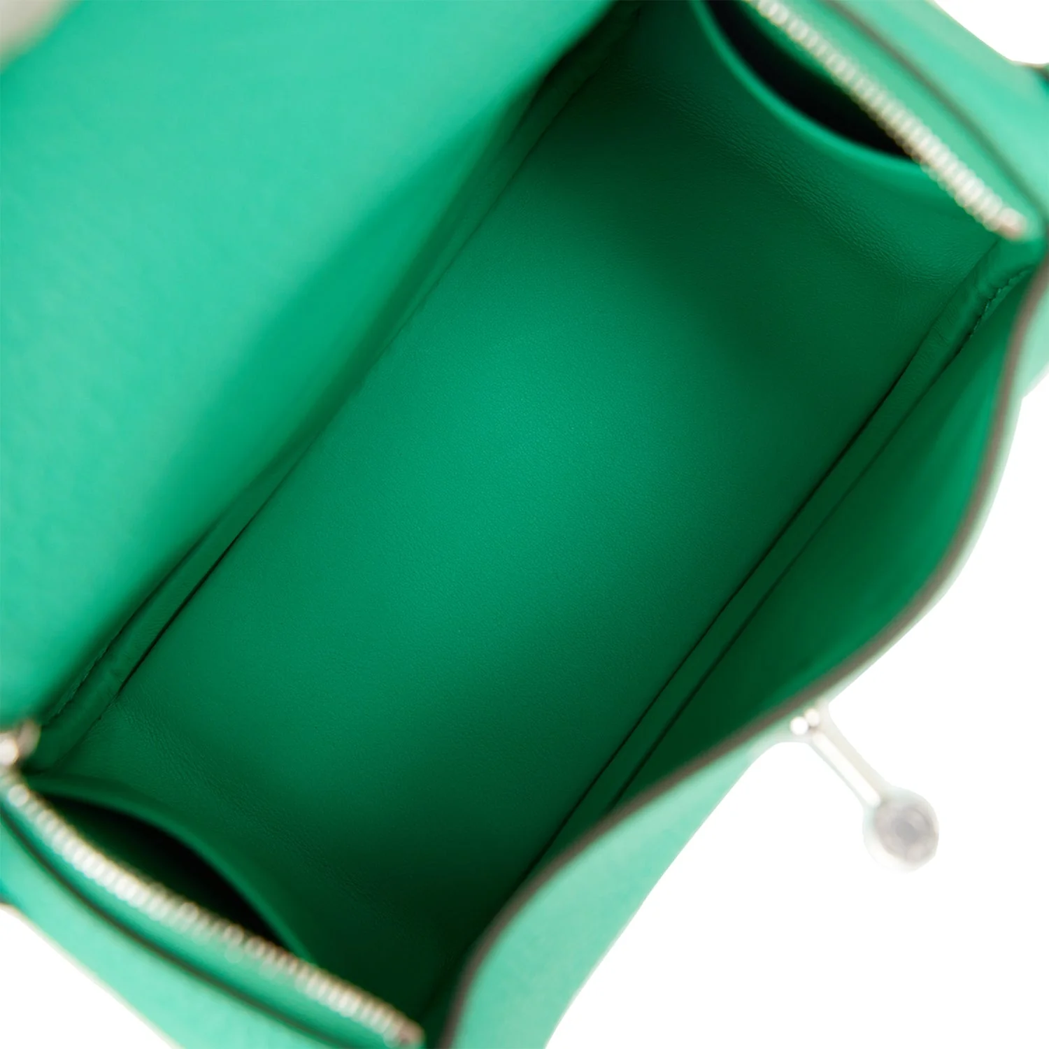 Hermes Mini Lindy Menthe Clemence Palladium Hardware - Image 9
