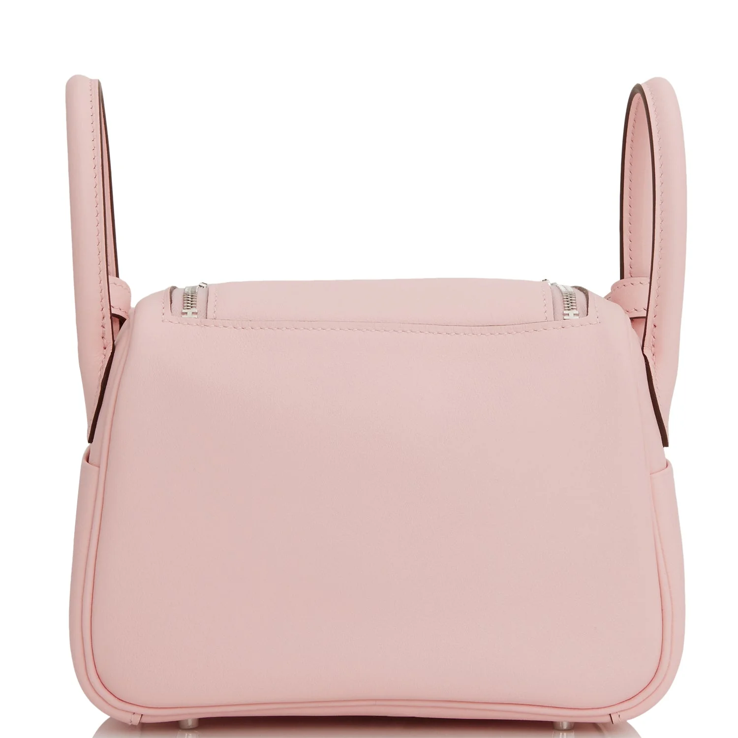 Hermes Mini Lindy Rose Sakura Swift Palladium Hardware - Image 4