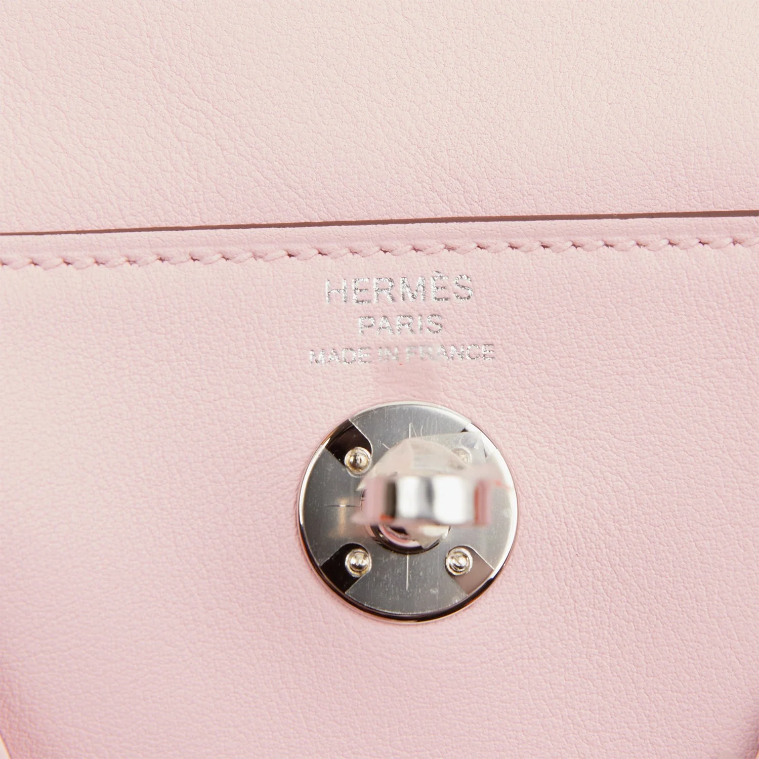 Hermes Mini Lindy Rose Sakura Swift Palladium Hardware - Image 8