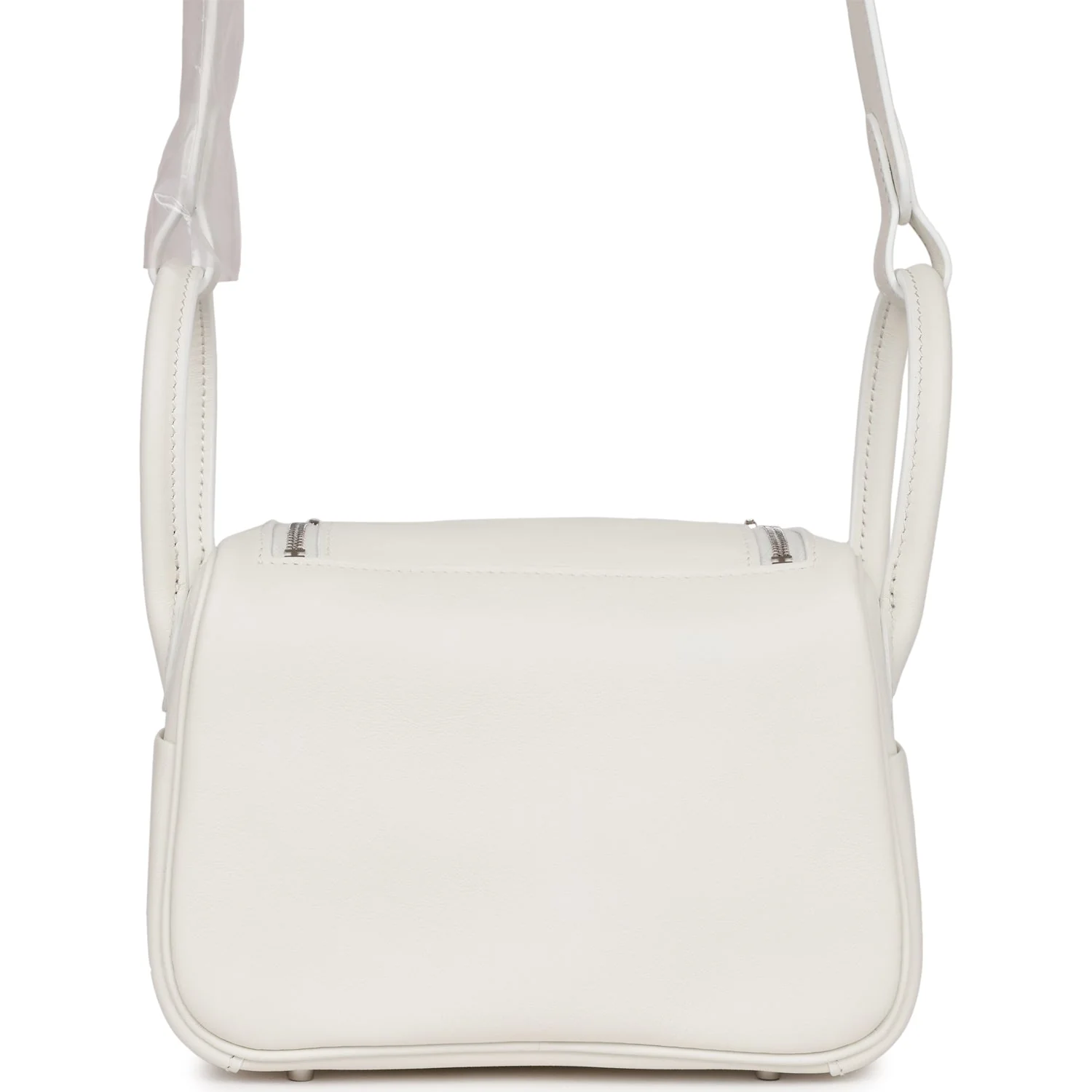 Hermes Mini Lindy White Swift Palladium Hardware - Image 4