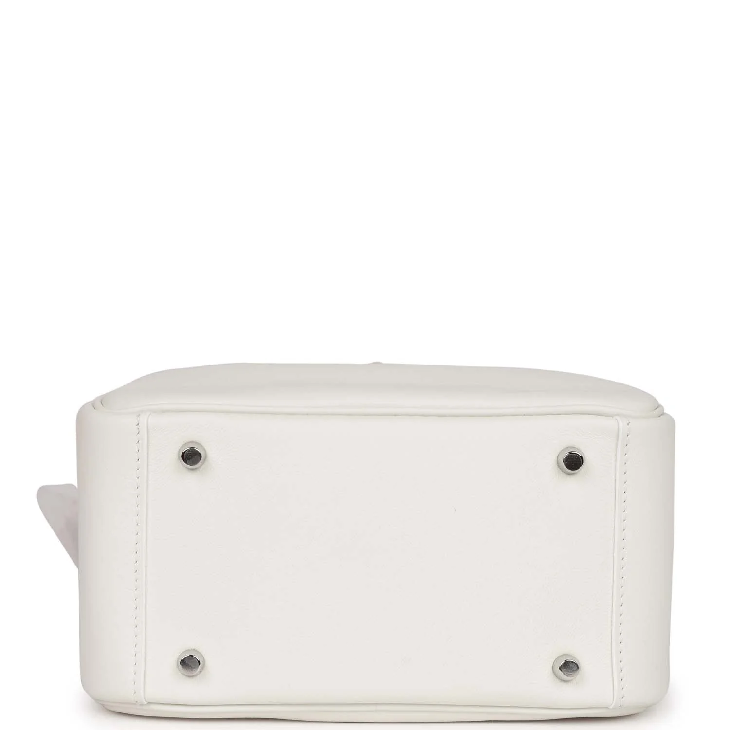 Hermes Mini Lindy White Swift Palladium Hardware - Image 6