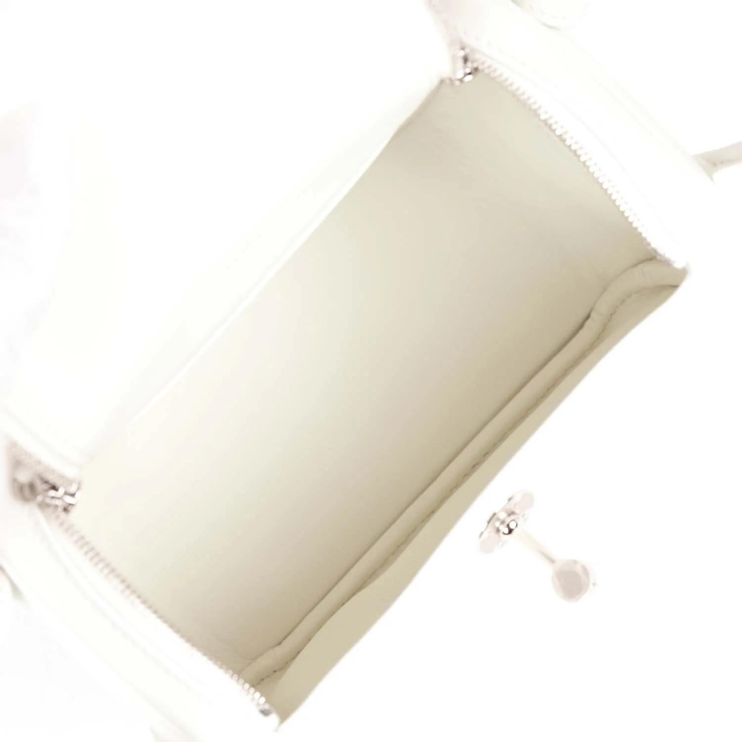 Hermes Mini Lindy White Swift Palladium Hardware - Image 9