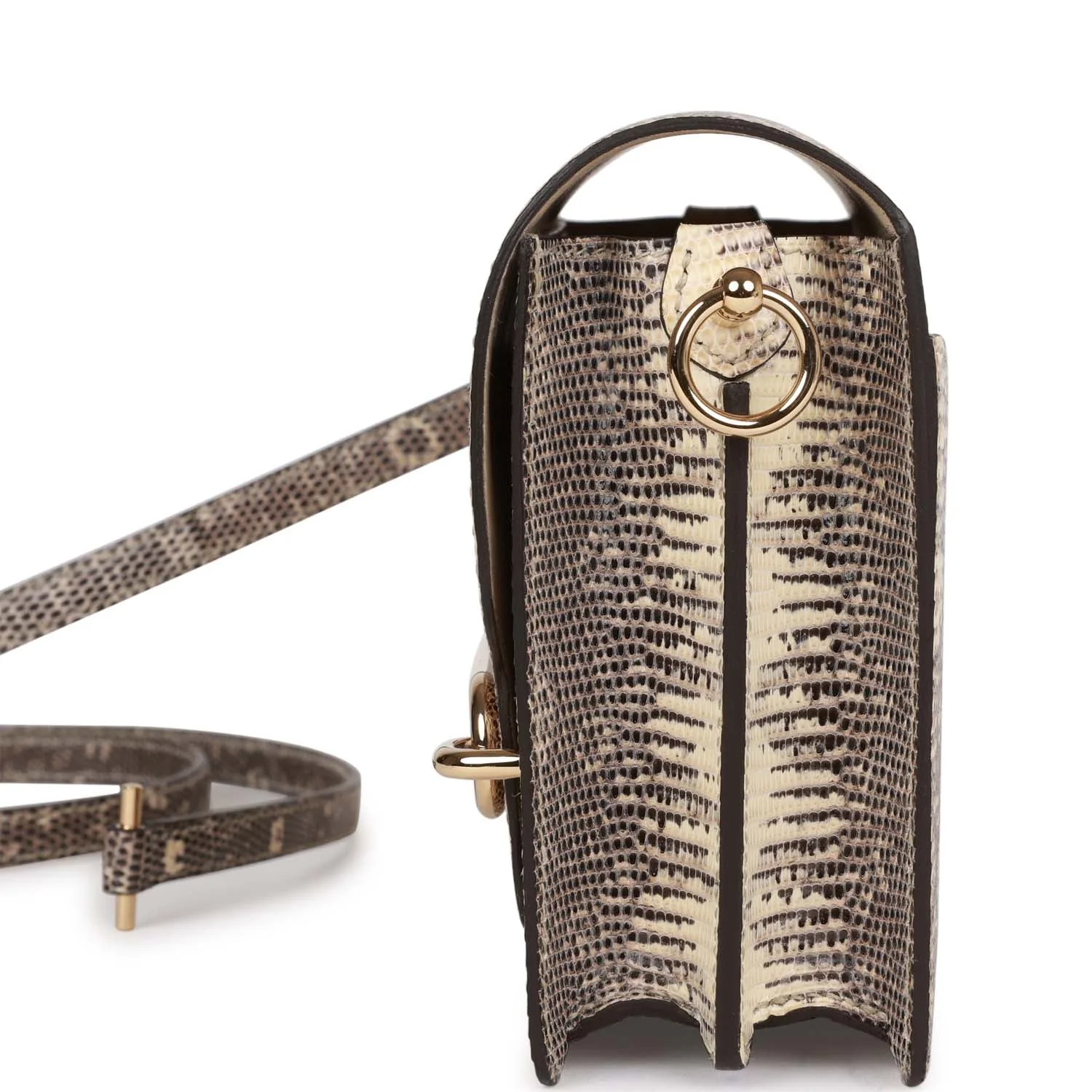 Hermes Mini Sac Roulis Ombre Lizard Varanus Salvator Gold Hardware - Image 6