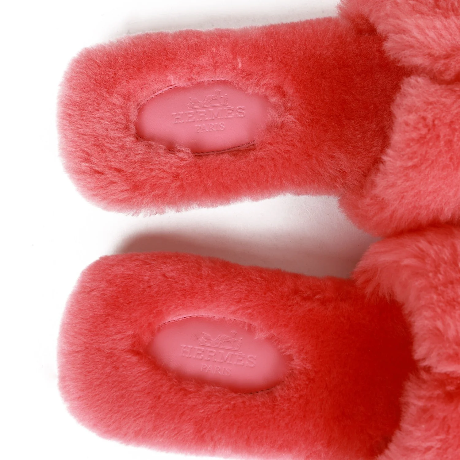 Hermes Oran Sandals Rose Du Désert Woolskin 37 EU - Image 8